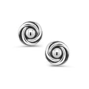 925 Sterling Silver Love Knot Stud Earrings for Women | Classic Infinity Rose Knot Studs | Hypoallergenic Jewelry Gift for Her