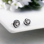 Load image into Gallery viewer, 925 Sterling Silver Love Knot Stud Earrings for Women | Classic Infinity Rose Knot Studs | Hypoallergenic Jewelry Gift for Her