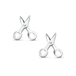 Load image into Gallery viewer, 925 Sterling Silver Sterling Silver Tiny Scissors Stud Earrings,  Cute Scissors Studs, Scissors Stud Earrings, Hypoallergenic Stud Earrings, Dainty Studs

