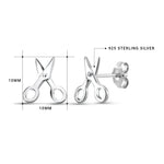 Load image into Gallery viewer, 925 Sterling Silver Sterling Silver Tiny Scissors Stud Earrings,  Cute Scissors Studs, Scissors Stud Earrings, Hypoallergenic Stud Earrings, Dainty Studs
