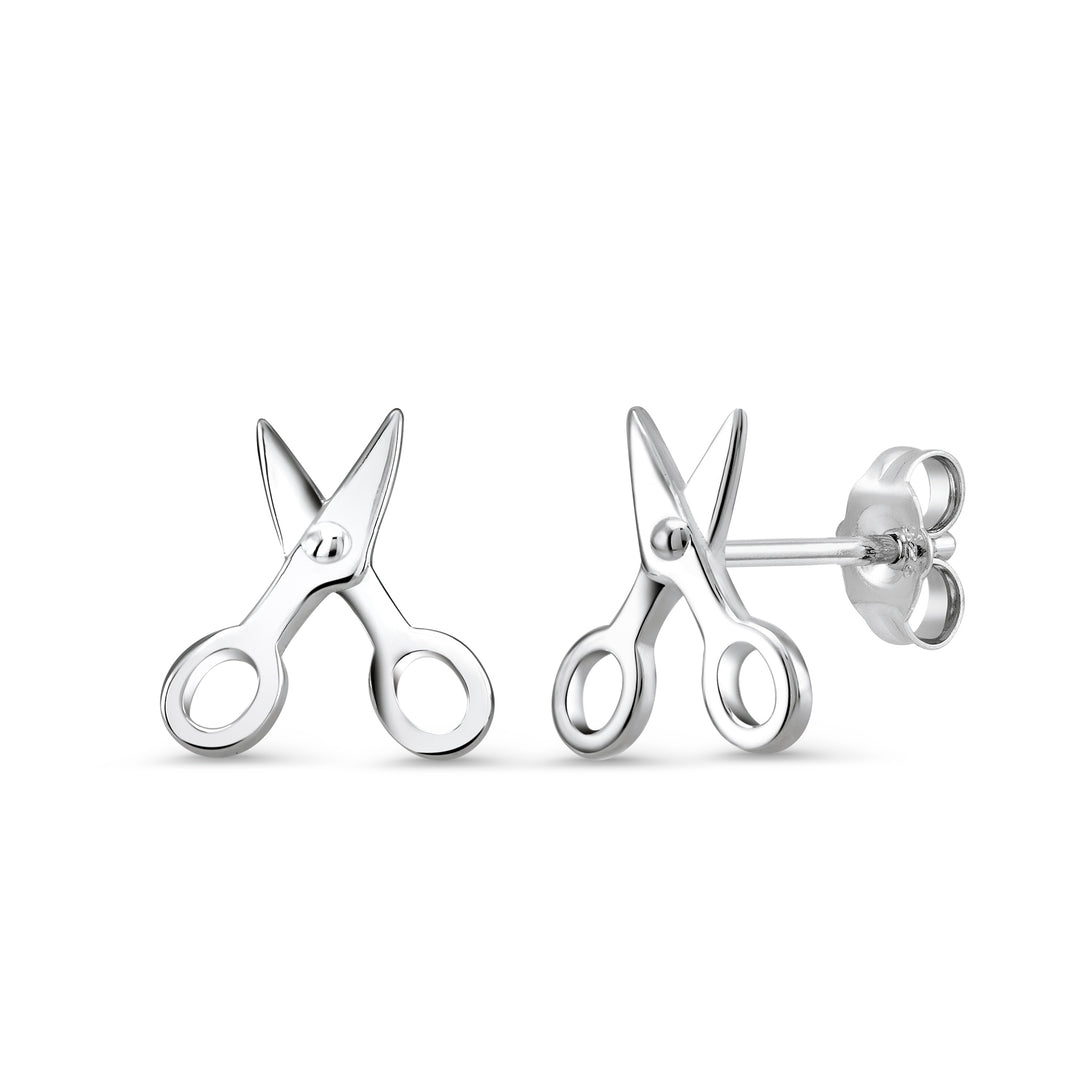 925 Sterling Silver Sterling Silver Tiny Scissors Stud Earrings,  Cute Scissors Studs, Scissors Stud Earrings, Hypoallergenic Stud Earrings, Dainty Studs