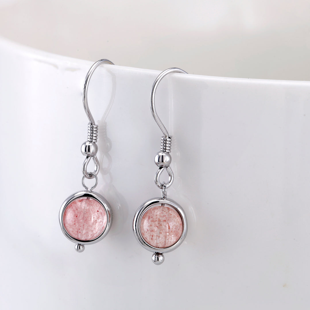 925 Sterling Silver Quartz Dangle Earrings, Simulated Quartz Dangle Earrings, Silver Dangle Earrings, Fishhook Dangle Earrings, Hypoallergenic Dangle earrings