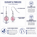 Load image into Gallery viewer, 925 Sterling Silver Quartz Dangle Earrings, Simulated Quartz Dangle Earrings, Silver Dangle Earrings, Fishhook Dangle Earrings, Hypoallergenic Dangle earrings