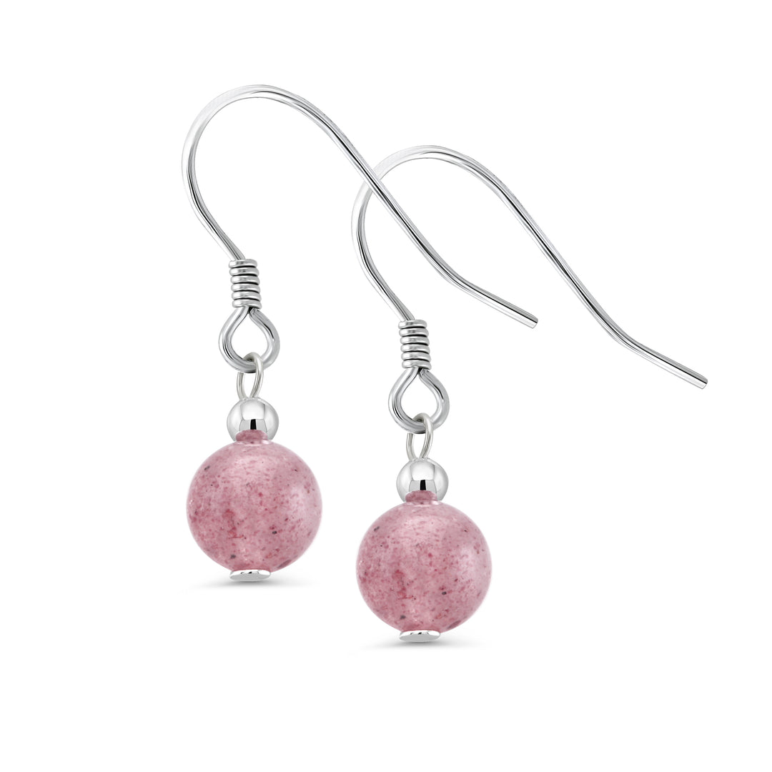 925 Sterling Silver Quartz Dangle Earrings, Simulated Quartz Dangle Earrings, Silver Dangle Earrings, Fishhook Dangle Earrings, Hypoallergenic Dangle earrings