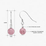 Load image into Gallery viewer, 925 Sterling Silver Quartz Dangle Earrings, Simulated Quartz Dangle Earrings, Silver Dangle Earrings, Fishhook Dangle Earrings, Hypoallergenic Dangle earrings
