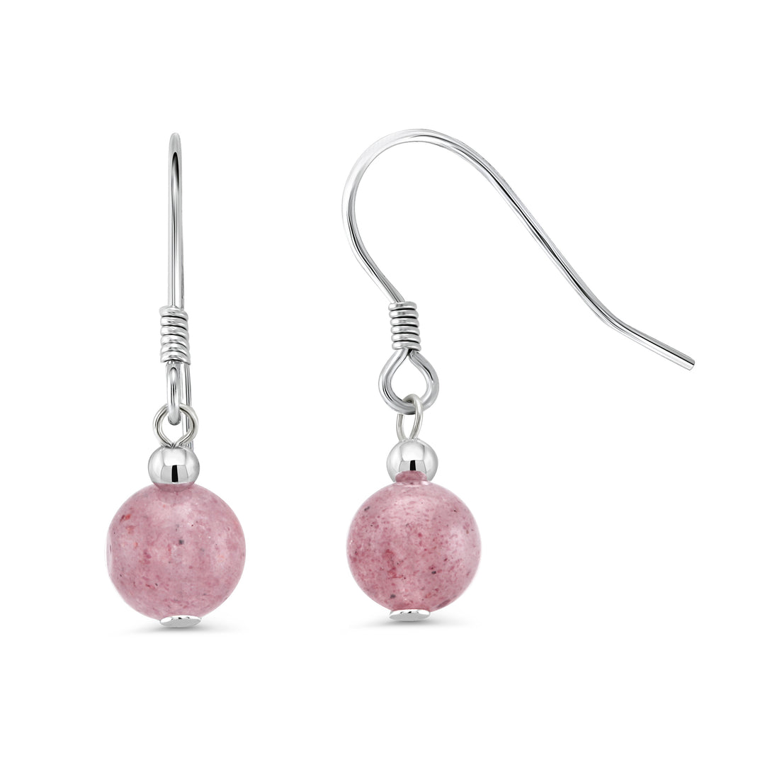 925 Sterling Silver Quartz Dangle Earrings, Simulated Quartz Dangle Earrings, Silver Dangle Earrings, Fishhook Dangle Earrings, Hypoallergenic Dangle earrings