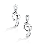 Load image into Gallery viewer, 925 Sterling Silver Music Note Studs, Minimalist Note Studs, Tiny Note Stud Earrings, Music Note Studs, Note Studs, Dainty Studs, Friction Back Studs, Hypoallergenic Studs
