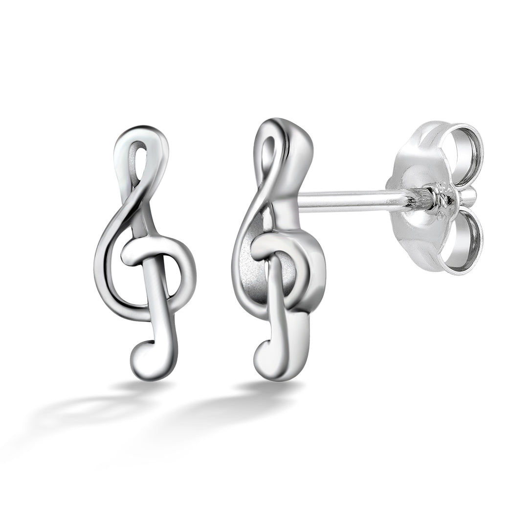 925 Sterling Silver Music Note Studs, Minimalist Note Studs, Tiny Note Stud Earrings, Music Note Studs, Note Studs, Dainty Studs, Friction Back Studs, Hypoallergenic Studs