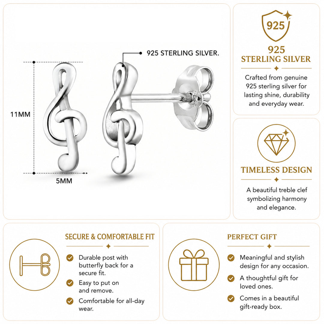 925 Sterling Silver Music Note Studs, Minimalist Note Studs, Tiny Note Stud Earrings, Music Note Studs, Note Studs, Dainty Studs, Friction Back Studs, Hypoallergenic Studs