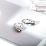 Load image into Gallery viewer, 925 Sterling Silver Teardrop Dangle Earrings for Women, Hypoallergenic Lightweight Minimalist Raindrop Drop Earrings, Modern Elegant Jewelry Gift for Everyday Wear