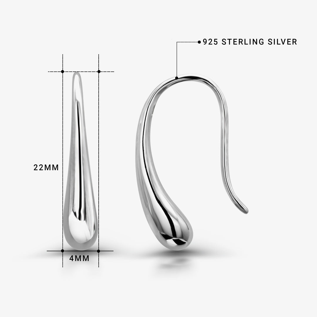 925 Sterling Silver Tear Drop Earrings, Tear Drop Earrings, Fish Hook Earrings, Hypoallergenic Earrings, Classic Earrings