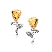 925 Sterling Silver Rose Studs, Flower Studs, Rose Flower Studs, Rose Flower Charm Stud Earrings, Flower Jewelry, Hypoallergenic Stud Earrings