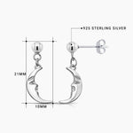 Load image into Gallery viewer, 925 Sterling Silver Moon Dangle Earrings,  Dangle Earrings, Moon Earrings, Space Earrings, Crescent Moon Earrings, Celestial Earrings, Moon Dangle Earrings, Hypoallergenic Earrings
