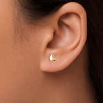 Load image into Gallery viewer, 14K Yellow Gold Teardrop Earrings Studs, Gold Teardrop Studs, Tiny Studs, Dainty Drop Studs, Gold Studs, Drop Studs