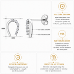 Load image into Gallery viewer, 925 Sterling Silver Horseshoe CZ Earrings, Horseshoe CZ Stud Earrings, Lucky Horseshoe Studs, Horseshoe Jewelry, Horse Shoe Minimalist Earrings, Dainty Studs