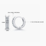 Load image into Gallery viewer, 925 Sterling Silver Cz  Huggies, Cz Huggies Earrings, Cz Huggies, Dainty huggies, Tiny Huggies, Silver Earrings, Classic Cz Huggies, Hypoallergenic Huggies
