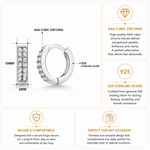 Load image into Gallery viewer, 925 Sterling Silver Cz  Huggies, Cz Huggies Earrings, Cz Huggies, Dainty huggies, Tiny Huggies, Silver Earrings, Classic Cz Huggies, Hypoallergenic Huggies