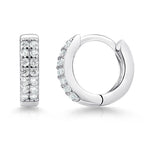 Load image into Gallery viewer, 925 Sterling Silver Cz  Huggies, Cz Huggies Earrings, Cz Huggies, Dainty huggies, Tiny Huggies, Silver Earrings, Classic Cz Huggies, Hypoallergenic Huggies
