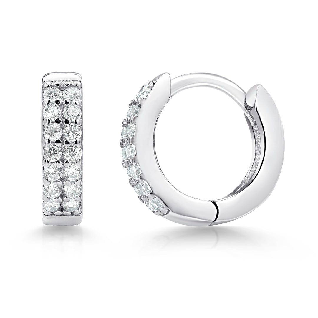 925 Sterling Silver Cz  Huggies, Cz Huggies Earrings, Cz Huggies, Dainty huggies, Tiny Huggies, Silver Earrings, Classic Cz Huggies, Hypoallergenic Huggies