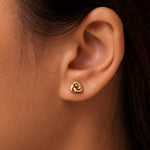 Load image into Gallery viewer, 14K Yellow Gold Knot Studs, Gold Knot Studs, Knot Studs, Dainty Studs, Gold Studs,Love Knot Studs, Minimalist Stud, Push Back Studs, Tiny Studs