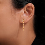 Load image into Gallery viewer, 930 Sterling Silver Dangle Earrings, 14k Gold Plated Dangle Earrings, Hammered Dangle Earrings, Leight Weight Dangle Earring, Drop Earrings
