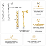Load image into Gallery viewer, 925 Sterling Silver Dangle Earrings, 14k Gold Plated Dangle Earrings, Hammered Dangle Earrings, Dangle Earrings, Silver Earrings, Hypoallergenic Dangle Earrings