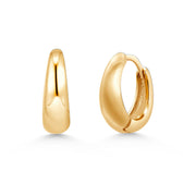 Chunky Hoop Earrings, Ethnic Statement Hoop Earrings, Plain Brass hoop Earrings, Boho Hoop Earrings, Gold Plated Hoop Earrings, 14k Gold Plated Brass Hoop Earrings