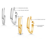 Load image into Gallery viewer, 18k Gold Plated Geometric Hoop Earrings, Silver Hoop Earrings, Gold Hoop Earrings, Chunky Hoop Earring, Hoop Earring, Statement Hoop Earrings
