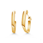 Load image into Gallery viewer, 18k Gold Plated Geometric Hoop Earrings, Silver Hoop Earrings, Gold Hoop Earrings, Chunky Hoop Earring, Hoop Earring, Statement Hoop Earrings
