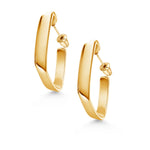 Load image into Gallery viewer, 18k Gold Plated Geometric Hoop Earrings, Silver Hoop Earrings, Gold Hoop Earrings, Chunky Hoop Earring, Hoop Earring, Statement Hoop Earrings
