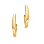 Load image into Gallery viewer, 18k Gold Plated Geometric Hoop Earrings, Silver Hoop Earrings, Gold Hoop Earrings, Chunky Hoop Earring, Hoop Earring, Statement Hoop Earrings
