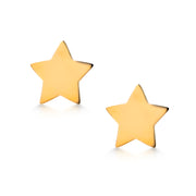 14K Solid Yellow Gold Star Studs, Celestial Studs, Star Studs, Dainty Star Studs, Tiny Star Studs, Solid Gold Studs