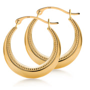 14K Solid Yellow Gold Hoop Earrings, Gold Chunky Hoop Earrings, Gold Hoop Earrings, Hinged Clasp Hoop Earrings, Round Chunky Hoop Earrings