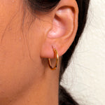 Load image into Gallery viewer, 14K Yellow Gold Shiny Tube 20mm Hoop Earrings,
