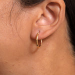 Load image into Gallery viewer, 14K Yellow Gold Shiny Tube 20mm Hoop Earrings,
