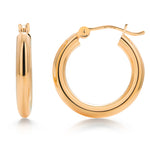 Load image into Gallery viewer, Solid 14K Yellow Gold Shiny Tube Hoop Earrings, Tube Hoop Earrings, Thick Hoop Earrings, Bold Hoop Earrings, Hinged Clasp Hoop Earrings, 15mm, 20mm, 25mm, 30mm Gold Hoop Earrings
