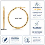 Load image into Gallery viewer, 14K Yellow Gold 30mm Textured Tube Hoop Earrings, Circle Hoop, Round Hoop Earrings, Textured Gold Hoop Earrings, Hinged Clasp Hoop Earrings