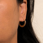 Load image into Gallery viewer, 14K Solid Yellow Gold Twisted Hoop Earrings, Graduated Twisted Hoop Earrings, Textured Hoop Earrings, Hinged Clasp Hoop Earrings, Gold Hoops
