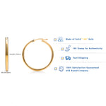 Load image into Gallery viewer, 14K Yellow Gold Shiny Tube 25MM Hoop Earrings
