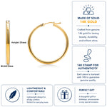 Load image into Gallery viewer, 14K Yellow Gold Shiny Tube 25MM Hoop Earrings, Tube Hoop Earrings, Round Hoop Earrings, Gold Hoop Earrings, Hinged Clasp Hoop Earrings, 25mm Gold Hoop Earrings