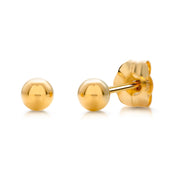 14K Solid Yellow Gold Classy 2mm, 3mm, and 4mm Ball Studs, Gold Ball Studs, Tiny Stud Earrings, Ball Earrings, Small Gold Studs, Push back Ball Stud, Stud Earrings
