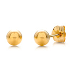 Load image into Gallery viewer, 14K Solid Yellow Gold Classy 2mm, 3mm, and 4mm Ball Studs
