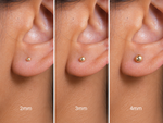 Load image into Gallery viewer, 14K Solid Yellow Gold Classy 2mm, 3mm, and 4mm Ball Studs, Gold Ball Studs, Tiny Stud Earrings, Ball Earrings, Small Gold Studs, Push back Ball Stud, Stud Earrings