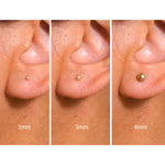 Load image into Gallery viewer, 14K Solid Yellow Gold Classy 2mm, 3mm, and 4mm Ball Studs
