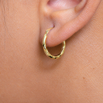 Load image into Gallery viewer, Solid 14K Yellow Gold 15mm Twisted Hoop Earrings, Circle Twisted Hoop Earrings, Gold Twisted Hoop Earrings, Hinged Clasp Hoop Earrings, Gold Hoop Earrings