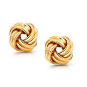 14K Solid Yellow Gold Love Knot Stud Earrings, Gold Knot Studs, Knot Studs, Gold Studs,Love Knot Studs, Minimalist Knot Studs, Push Back Studs