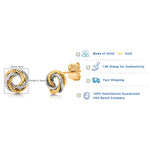 Load image into Gallery viewer, 14K Multi Color Gold Knot Stud Earrings
