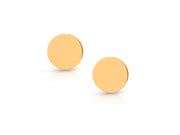 14K Solid Yellow Gold Disc Stud Earrings, Gold Round Disc Stud, Tiny Stud Earrings, Disc Earrings, Round Studs, 14K Yellow Gold Disc Studs