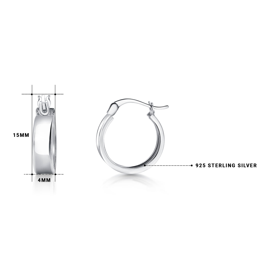 925 Sterling Silver Huggies Earrings, Lightweight Hoop Earrings, Hypoallergenic Silver Hoops, Perfect Gift for Women, Silver Huggies Earring