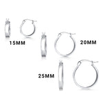 Load image into Gallery viewer, 925 Sterling Silver Huggies Earrings, Lightweight Hoop Earrings, Hypoallergenic Silver Hoops, Perfect Gift for Women, Silver Huggies Earring